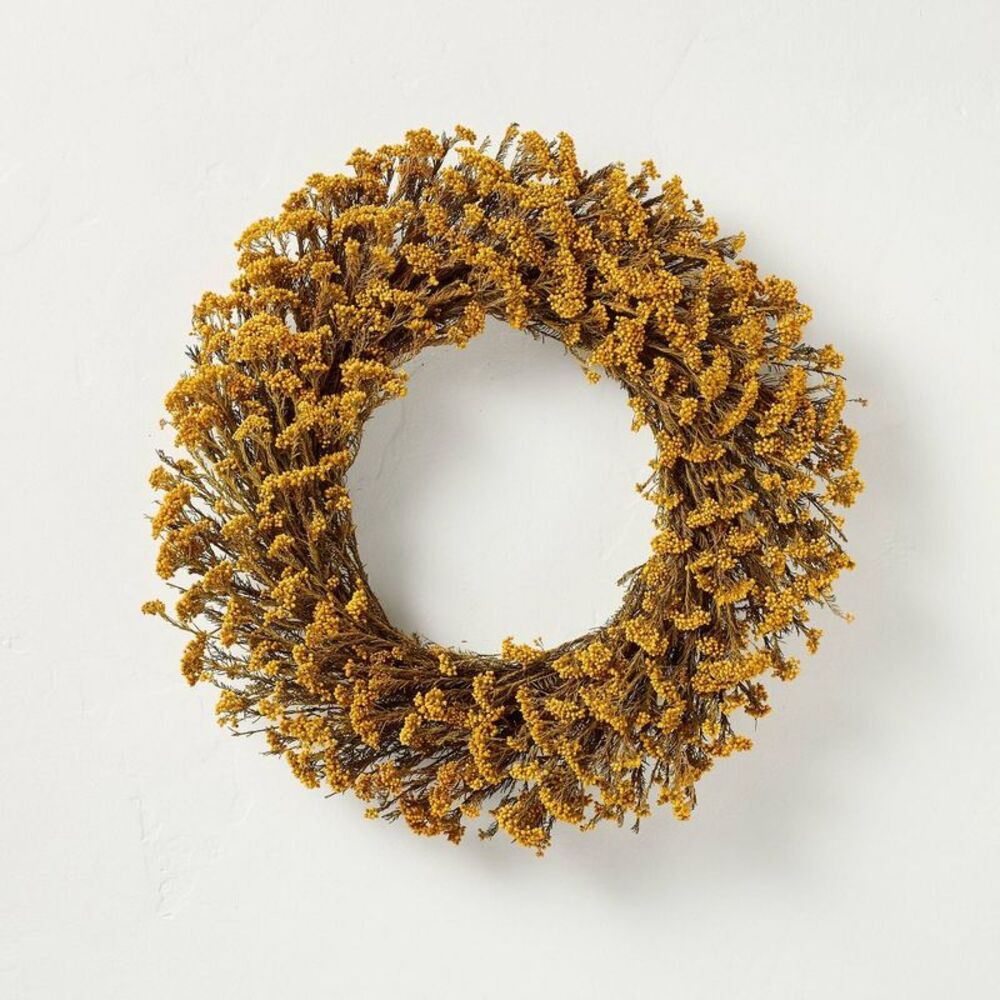 Hearth & Hand Mustard Yellow Berry Wreath Garland